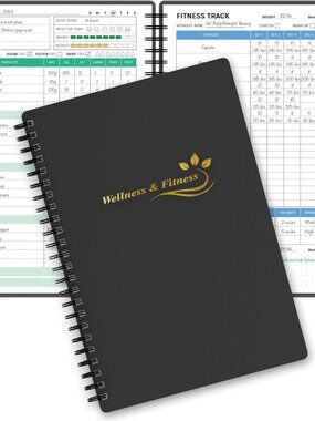 Wellness Planner & Fitness Log - Daily Diet & Health Journal with Weight Loss, W
